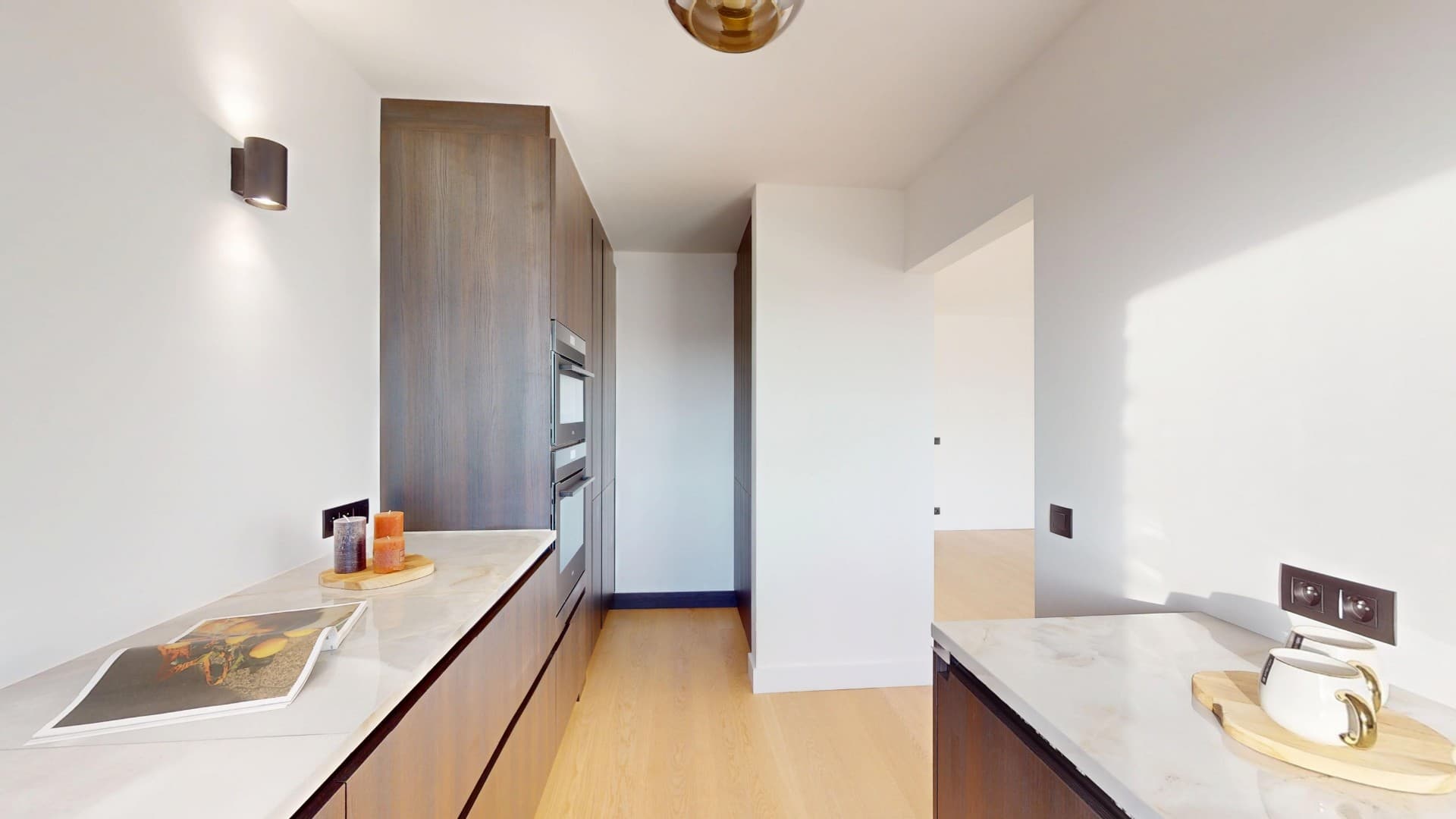 Designer Kitchen with Marble Countertops